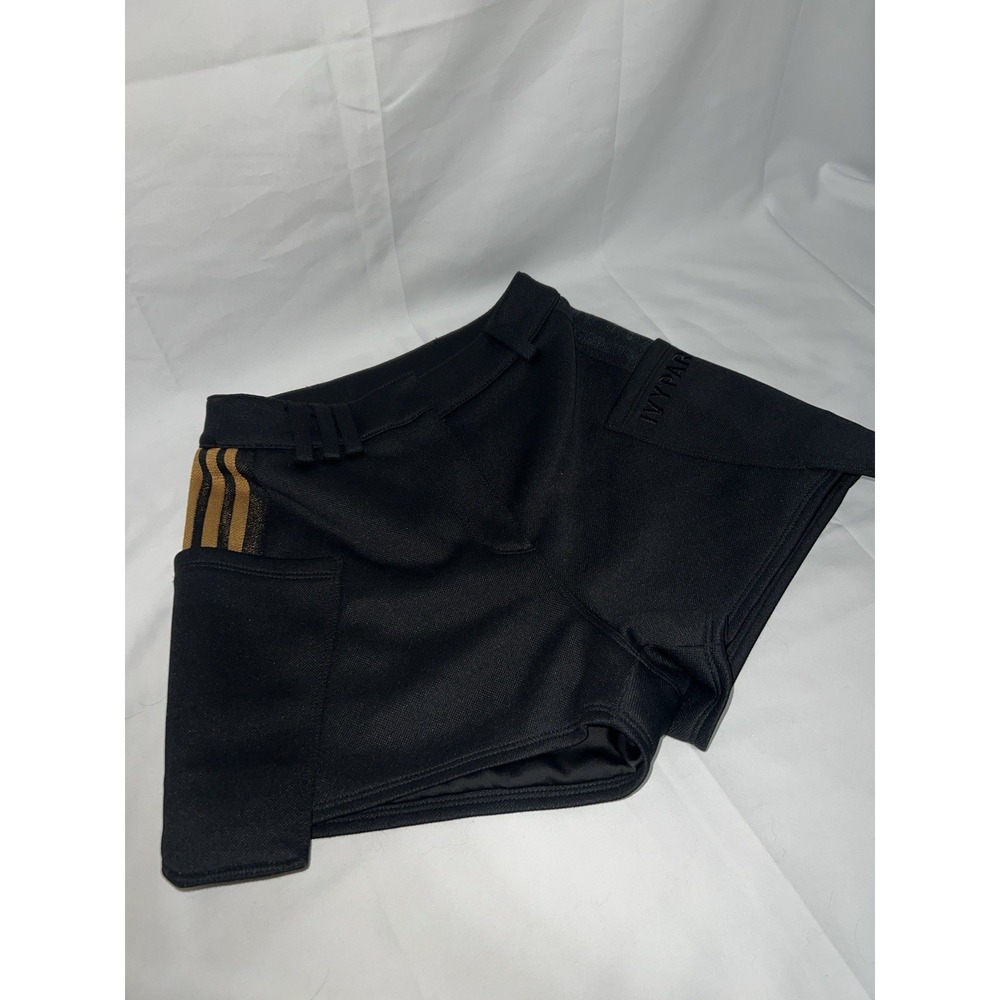 Adidas Ivy Park 3 Stripe Black Mesa Suit Shorts Size XS Discontinued Womens